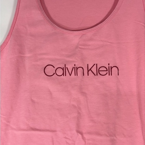 Calvin Klein Pink Racerback Tee Medium - Picture 2 of 3